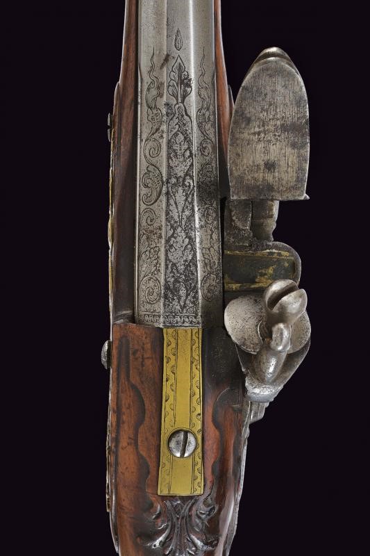 Bella pistola a pietra focaia da fonda di Zanoni