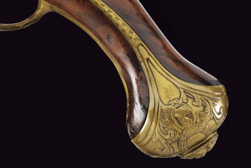 Bella pistola a pietra focaia da fonda di Zanoni