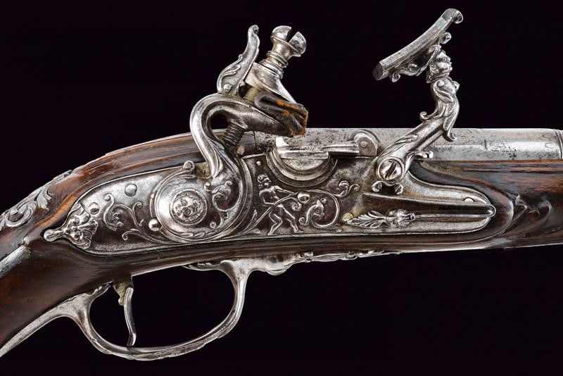 Rara pistola alla fiorentina con canna rigata