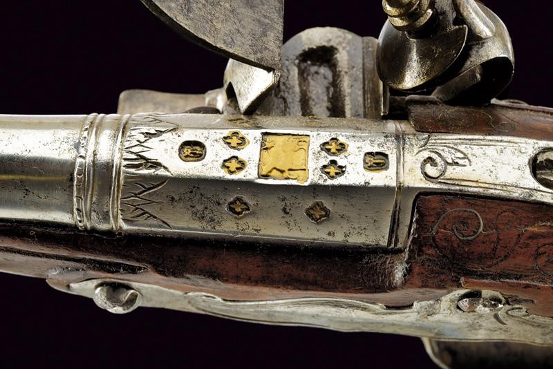 Paio di pistole a pietra focaia da viaggio di G. Finochio