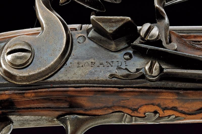 Paio di pistole a pietra focaia da viaggio di Lorandi