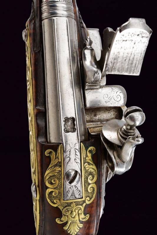 Paio di eleganti pistole da viaggio alla fiorentina