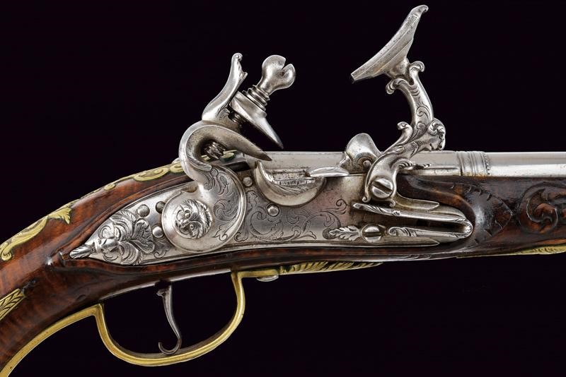 Paio di eleganti pistole da viaggio alla fiorentina