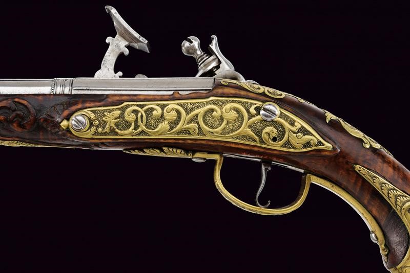 Paio di eleganti pistole da viaggio alla fiorentina