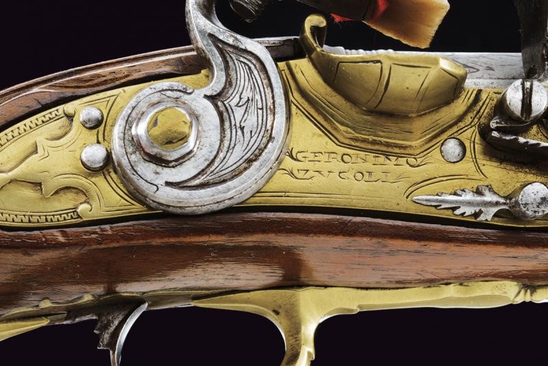 Paio di Pistole a Pietra Focaia da Fonda di Geronimo Zucoll