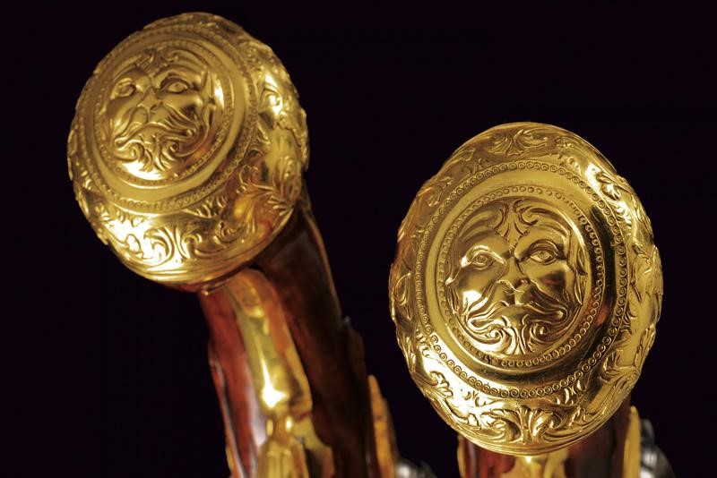 Raro paio di pistole a pietra focaia di Daniel Thiermay appartenute al Duca di Wurttemberg