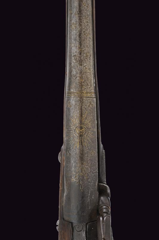 Pistola di Rousset ridotta a luminello, con fornimenti in argento