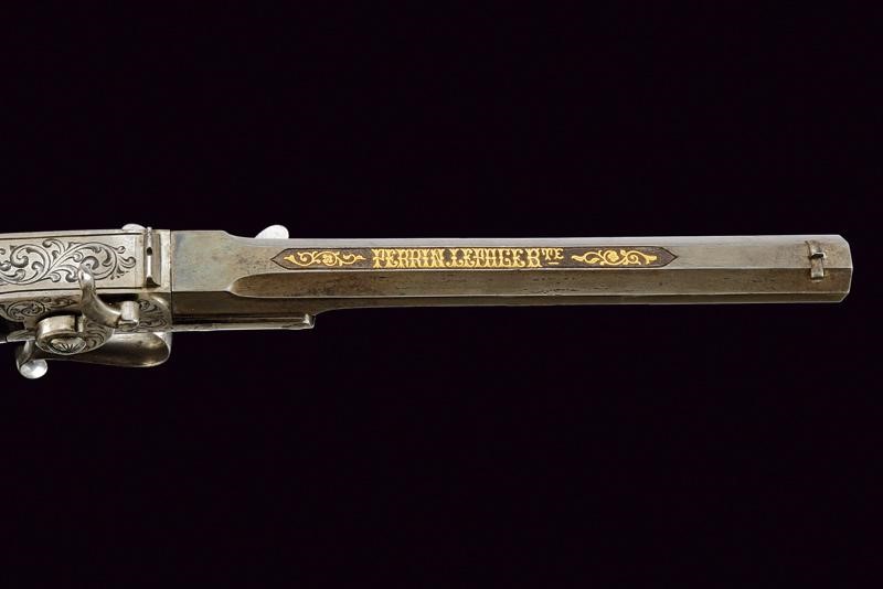 Rara pistola a luminello da tiro di Perrin Le Page