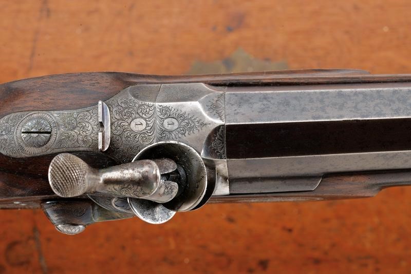 Bella pistola da tiro a luminello in cassetta di Gastinne Renette