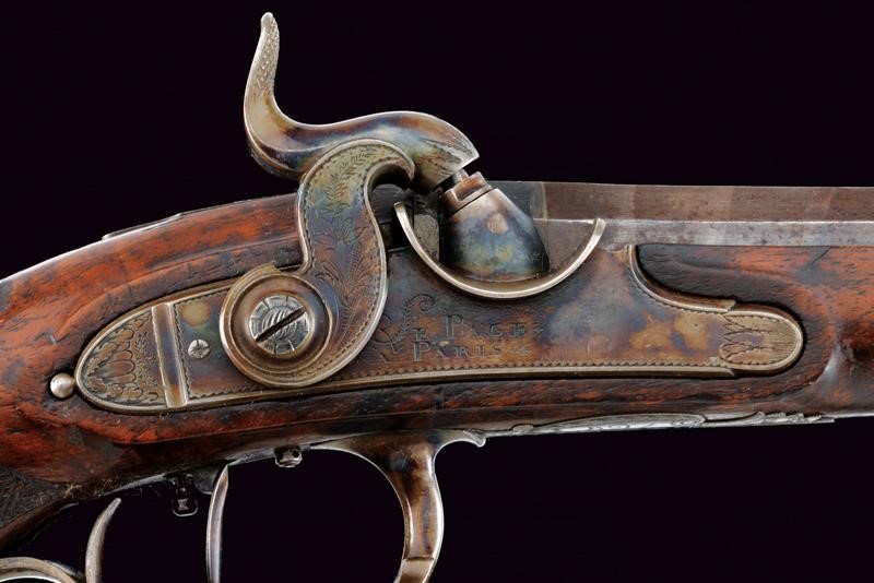 Paio di belle pistole a luminello da ufficiale di Le Page