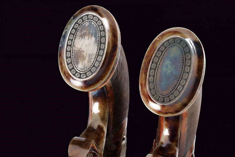 Paio di belle pistole a luminello da ufficiale di Le Page