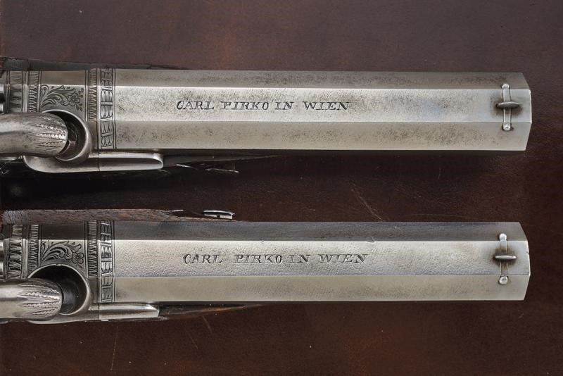 Paio di pistole a luminello da viaggio di Carl Pirko