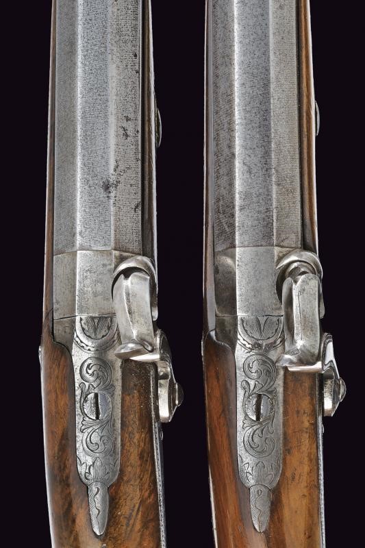 Paio di pistole a luminello di Flachat in cassetta