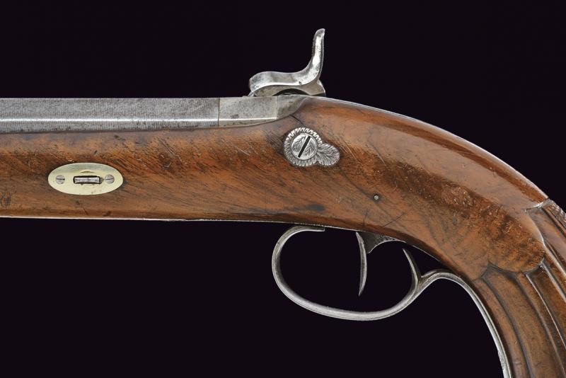 Paio di pistole a luminello di Flachat in cassetta