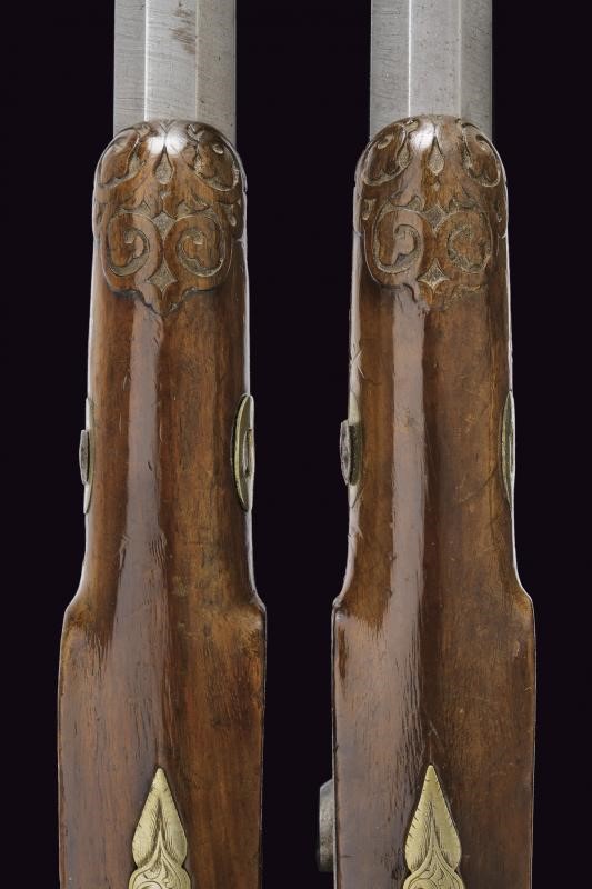 Paio di pistole a luminello da tiro in cassetta