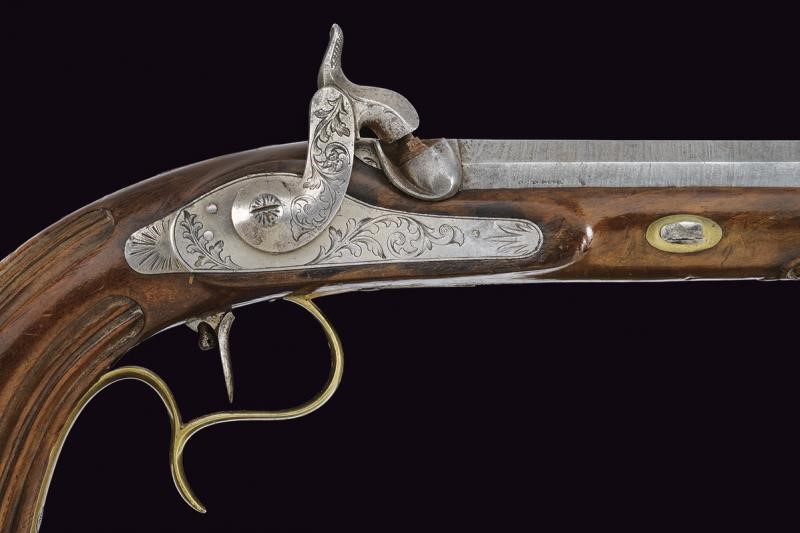 Paio di pistole a luminello da tiro in cassetta