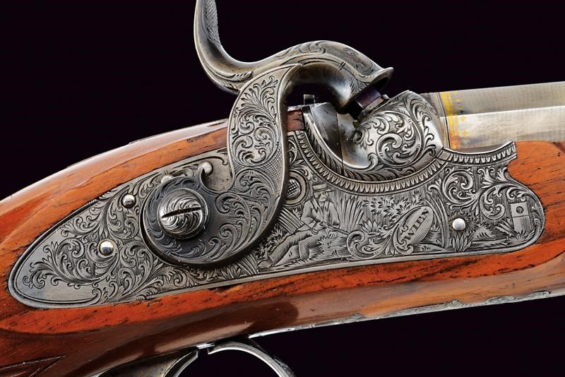 Paio di straordinarie di pistole a luminello di Carl Pirko