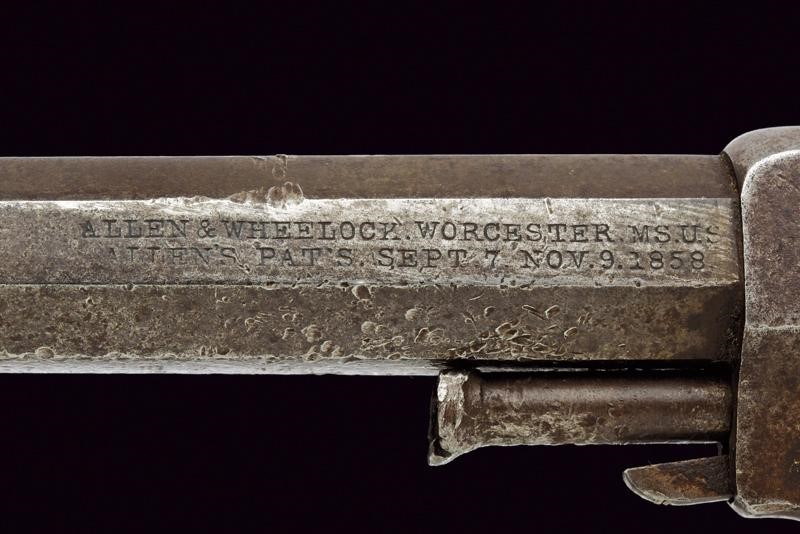 Allen & Wheelock 32 Sidehammer Rimfire Revolver, second model