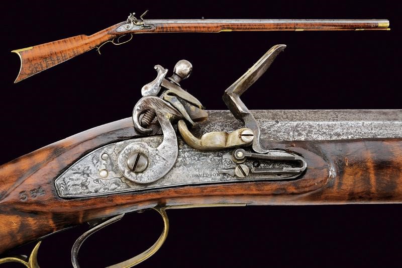 A Kentucky-type flintlock long rifle Prima metà del XIX Secolo | Fine ...