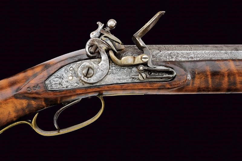 "Long rifle" sul tipo Kentucky a pietra focaia