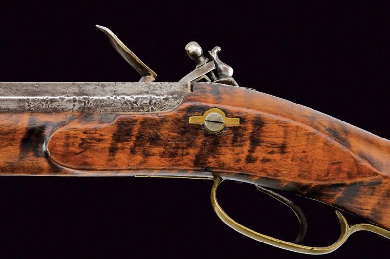 "Long rifle" sul tipo Kentucky a pietra focaia