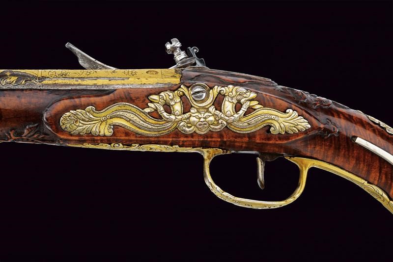 Bellissimo Paio di Pistole a Pietra Focaia per il Mercato Orientale