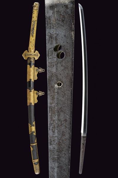 Interessante e Raro Tachi con Firma Kuni Karachi No Kami Fujiwara Masahiro