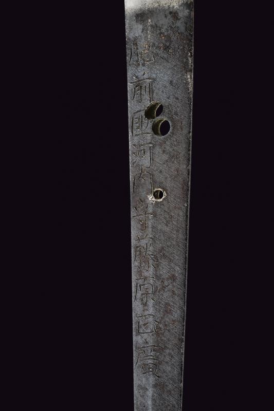 Interessante e Raro Tachi con Firma Kuni Karachi No Kami Fujiwara Masahiro