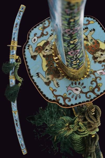Koshirae per un Tachi Lavorato in Cloisonne