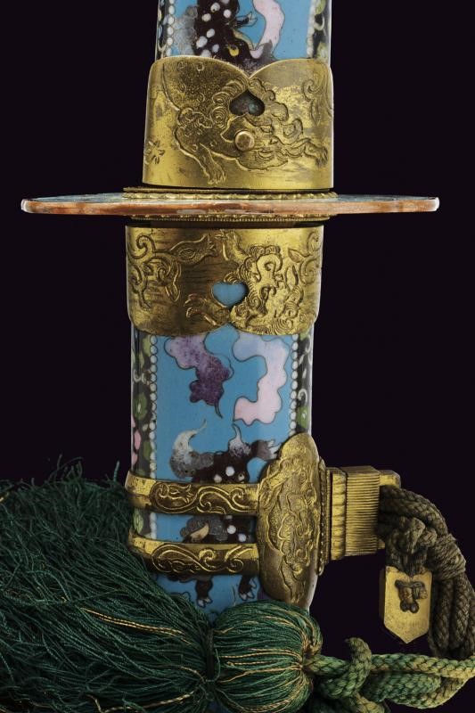 Koshirae per un Tachi Lavorato in Cloisonne