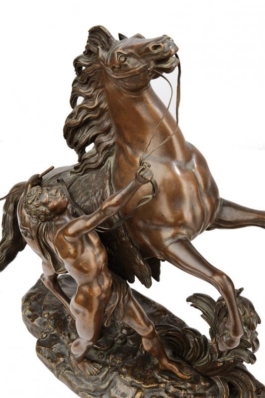 Paio di Sculture in Bronzo "cavalli di Marly"
