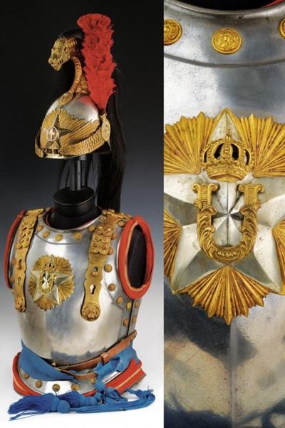 Busto ed Elmo per Corazzieri, Epoca Umberto i