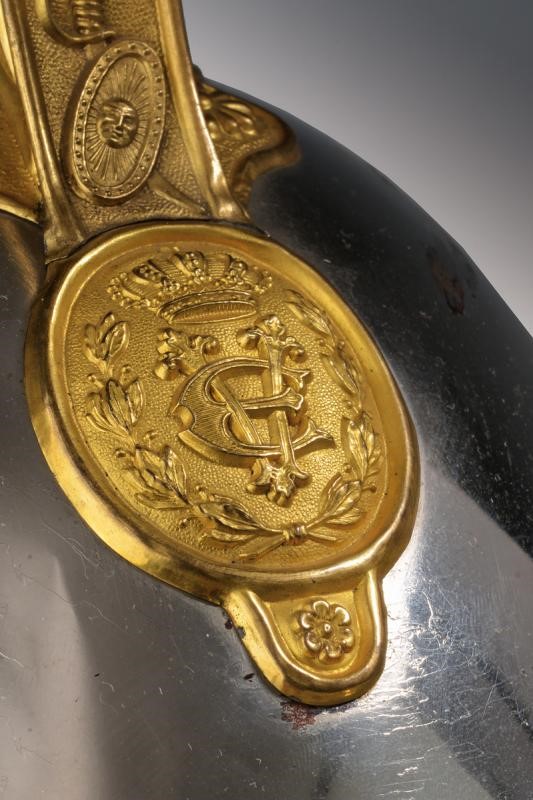 Elmo da Ufficiale di Cavalleria con Custodia Originale, Epoca Vittorio Emanuele III