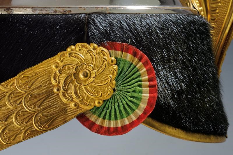 Elmo da Ufficiale di Cavalleria con Custodia Originale, Epoca Vittorio Emanuele III