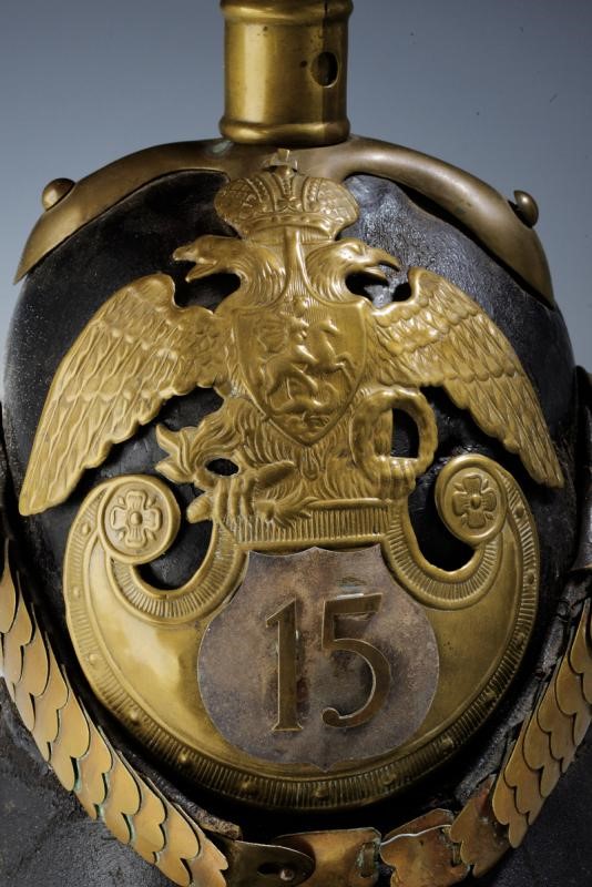 Raro Elmo da Truppa Mod. 1844 del 15° Reggimento di Fanteria