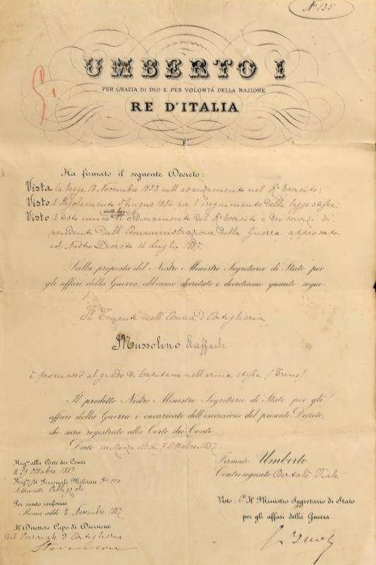 Kepi da Capitano di Artiglieria con Spalline ed Attestato
