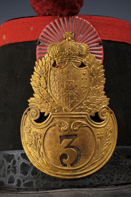 Shako da Truppa Mod. 1848 -1852 del 3° Regg. Fanteria di Linea "principe"