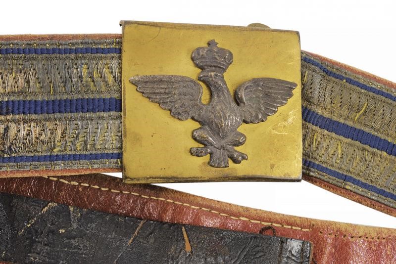 Rarissimo Set di Giberna con Bandoliera, Cintura, Dragona e Attacchi per Sciabola