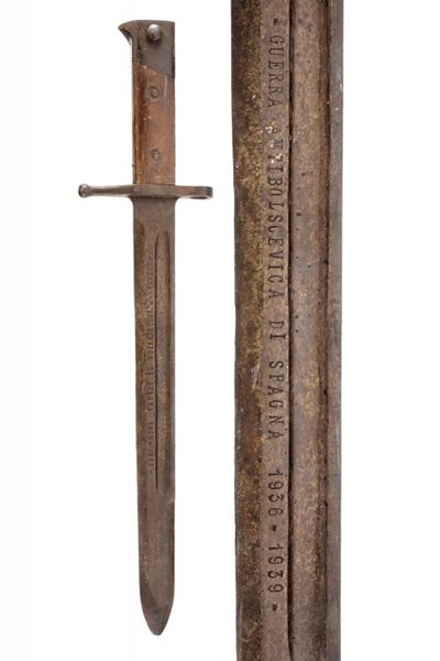 Scultura Commemorativa Lavorata a Effigiare la Baionetta Modello 1891