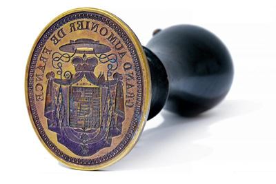 Sigillo da Grande Elemosiniere di Francia "grand Aumônier De France"