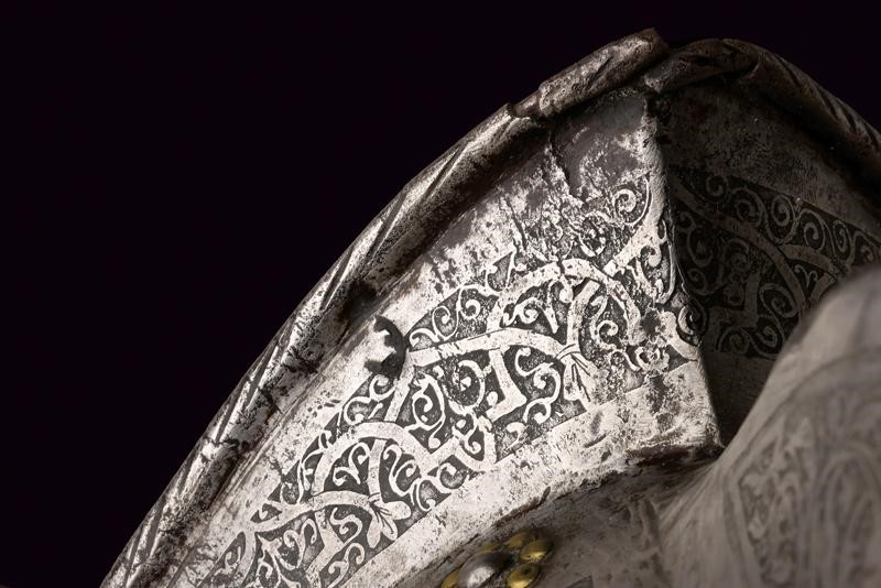 Morione Antico con Incisione Ottocentesca