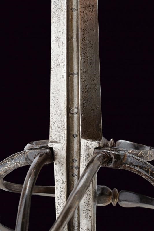 Magnifica Spada da Cavallo Ageminata in Argento