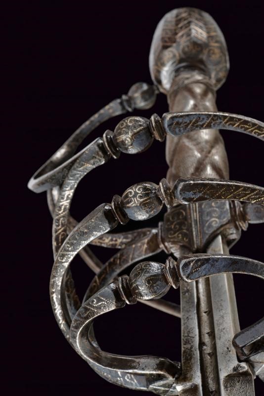 Magnifica Spada da Cavallo Ageminata in Argento
