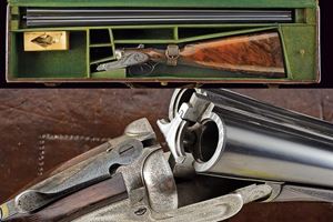 A Charles Boswell Mod. HH cased double-barreled shotgun