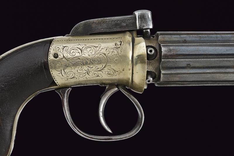 Pepperbox Revolver a Luminello di Manton in Cassetta