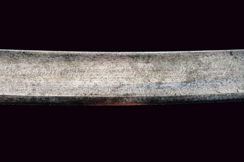 Sciabola da Colonnello Onorario degli Ussari della Guardia Appartenuta al Re Francesco II