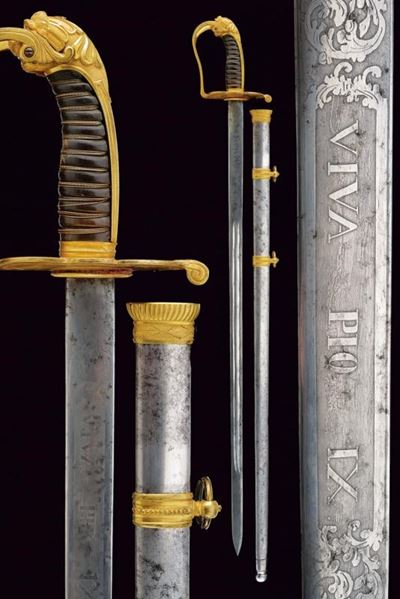 Spada da Ufficiale Subalterno della Guardia Civica Mod. 1847
