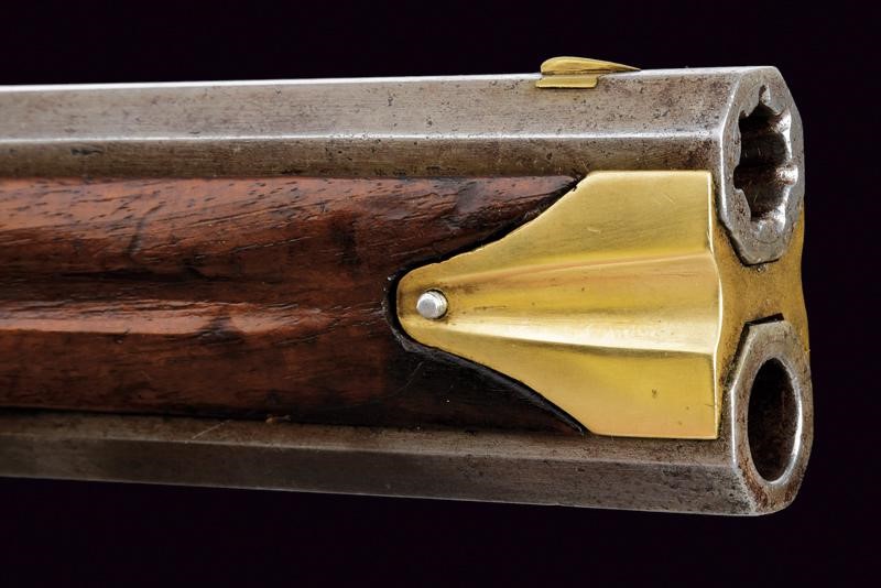 Raro Doppelstutzen Mod. 1768 a Pietra Focaia Firmato Michael Spock