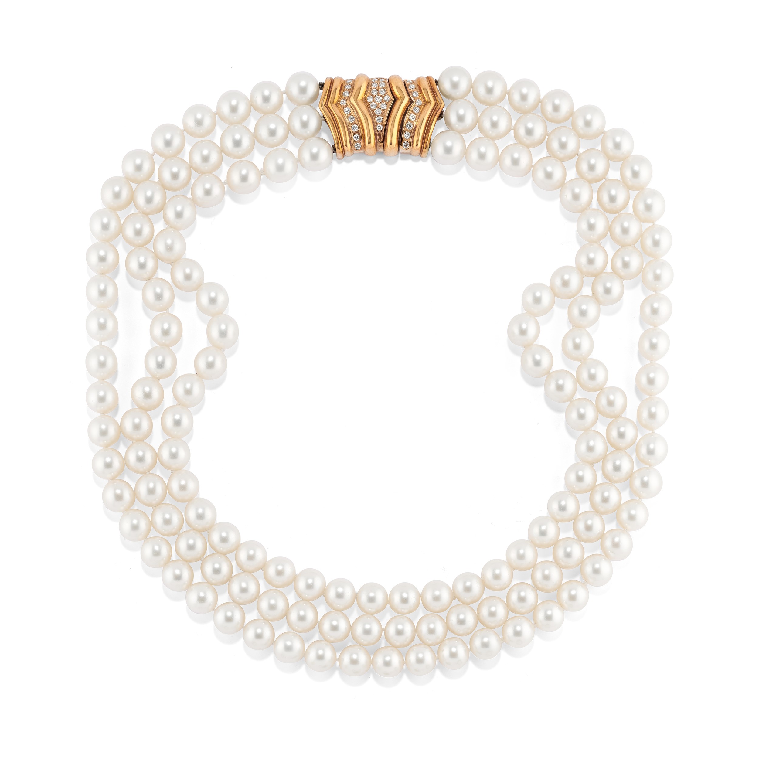 Demi parure con perle