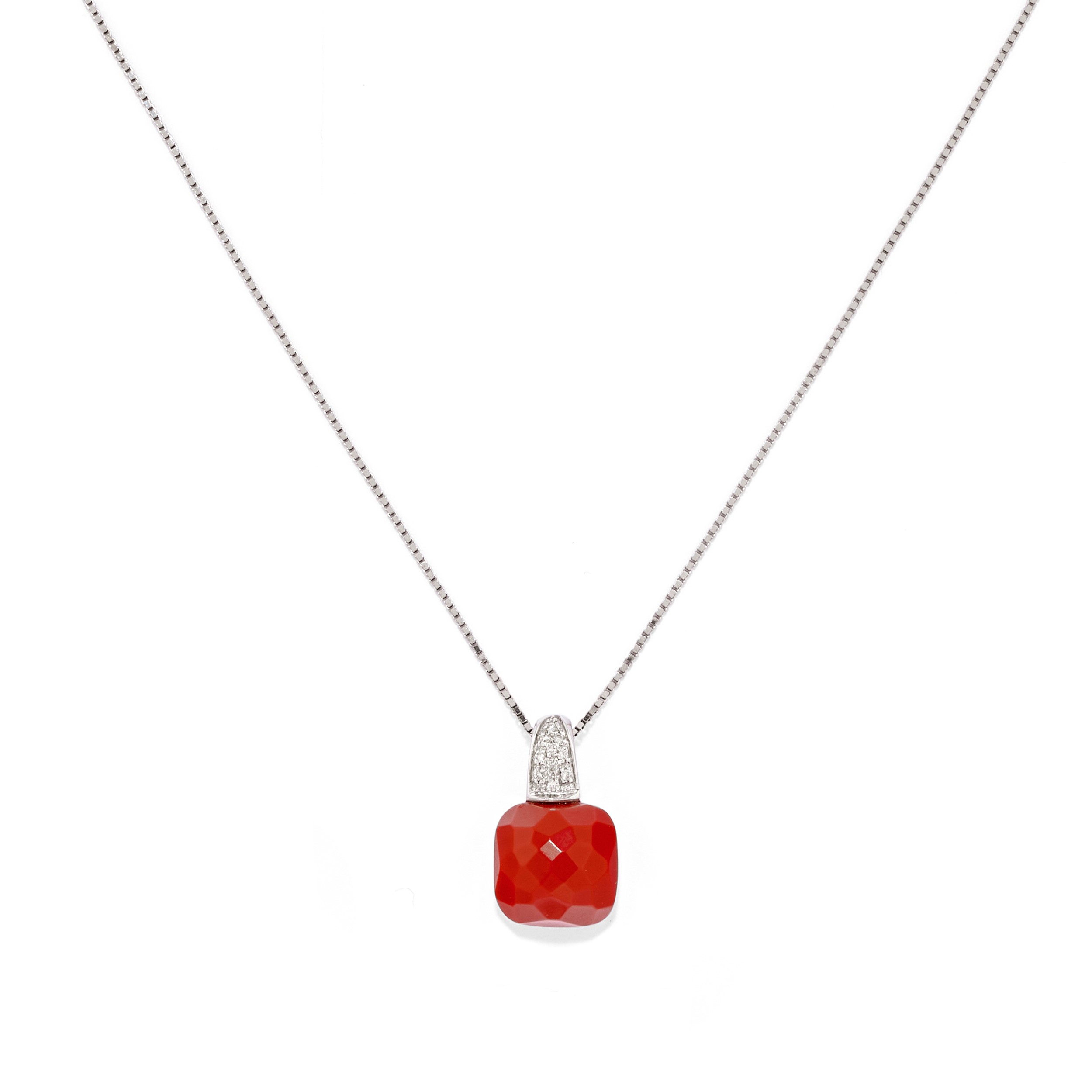 Parure con Corallo e Diamanti